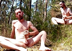 Big cock, gay woods, gay outside