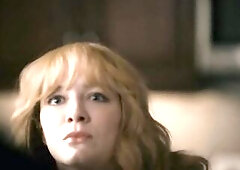 2021. Actress. Playgirl. Large melons. Large ass. Ebony brassiere and pants. Golden-Haired. Caucasian. Celebrity. Christina Hendricks. Cleavage. Curvy