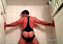 Gymnast, hot muscle daddy solo, muscle gymnast