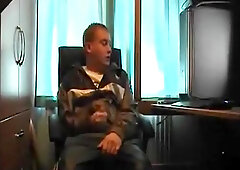 Stroking In My Shiny Nylon Hooded Adidas Tracksuit