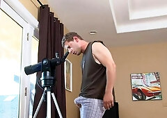 Next Door Male: Rod's Big Load on a Neighbour's Chest