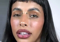 Tranny amateur solo big tits masturbates in high def