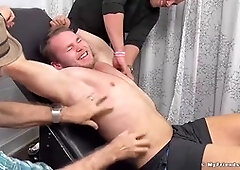 Wild hairy guy gets pampered with foot worship and tickling