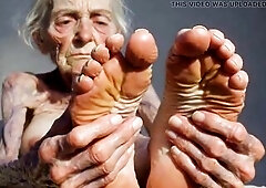 Concupiscent granny oils her feet and indulges in a lengthy, slippery foot massage. What begins as elementary foot care quickly turns into pure enjoym