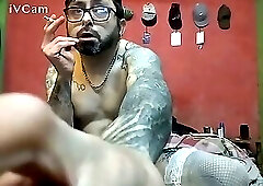 smoking and playing with my ass