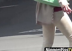Japanese voyeur tapes darlings peeing with secret camera