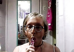 shemale sissy anal chastity cage climax squirts