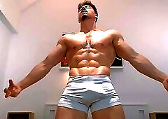 Muscles Flexing in Tight Spandex