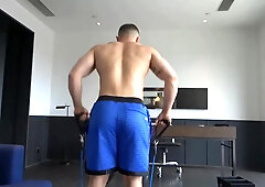 BLUE FLAME 摄制组 VOL. ?? PART I Chinese Muscular Model Bares it All