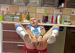 Male Soccer Fun With A Dildo