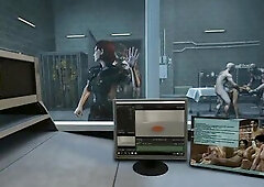 CG Monsters enjoying Mass Effect babes in the lab CG Porn Animation