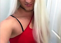 Silver Light-Haired Crossdresser