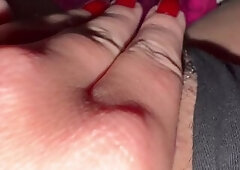 Large Love button Cums Hard on Sex-toy Corpulent Snatch Lips