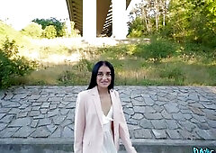 Kinky Desperate Brunette Dicked Down In Public