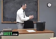 Real professor is testicles deep inside his greatest student