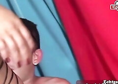 Blond Brasil Lalin girl shemale gets anal drilled out of a fucking-rubber