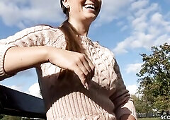 GERMAN SCOUT - BLUE EYES JENIFER TALK TO SCREW AT REAL PICKUP STREET CASTING