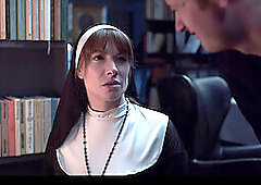 Russian Redhead Nun Used in Freeze Time Fuck - Hot Blasfemy Real Life Doll Sex with Sata Jones