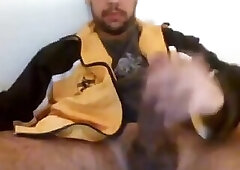 Sexy Str8 Danish Monstercock cums on a paper towel #27