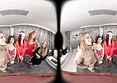 VR Bangers: Five Hot Honeys Bang U in The Most good Christmas Fuckfest Ever - VR Porn