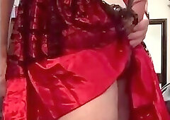 The red maid strokes