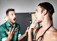 Young lad fucks with his doctor and boyfriend catches him
