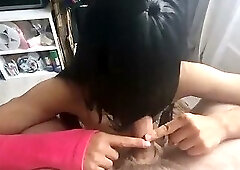 Wash your face with my cum, sucker ! I'm pouring hot cum on the femboy sissy !
