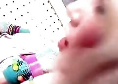 Teenage shemale with thick rod masturbates and teases all alone