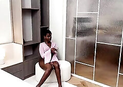 Jucy Large Butt Black Oiled Up Implores For No Compassion Screw