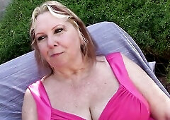 Corpulent Aged Floozy Getting Fisted in the Garden