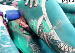 One time anew getting jointly with australian chick inkxbby. We show off our tattoos and find our shared love for pierced snatches and teats! we begin