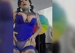 Blue Underware Undress Down