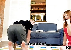 RIM4K. Playing twister with humorous Russian playgirl ends with ass drilling and sex