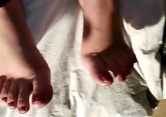 Feet after work stinky smelly and bawdy soles