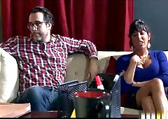 Horny Cheating Bigtit Brunette Wife Fucks Therapists Hard Dick