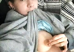 Cute FTM Teen Male Plays With Nipps