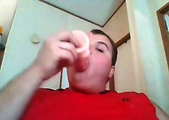 Sucking/ playing with my new toy