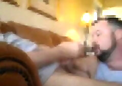 Slutty mature gay gets facial cumshot