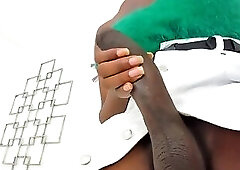 AfricanDoll stroking BiG Colombian black dick