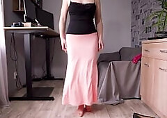 Hot Milf In Tight Skirt Showing Off See Through Panty Line VPL