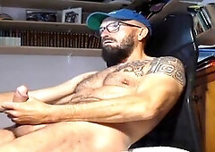 Solo, big dick, inked