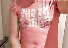 Exceedingly hawt t angel cums in the shower