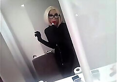 Piss and cum masked slut