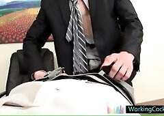 Job interview resulting in uber-sexy sexually aroused fags