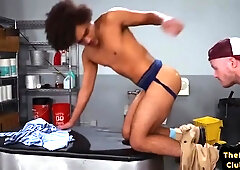 Hairy Legs Jockstrap Stud Assfisted By Bf With Gloved Hands