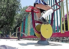 Little whore in the park showing her pants. Do u wanna play?
