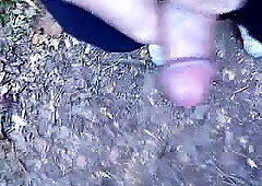 Jacking off right on the street