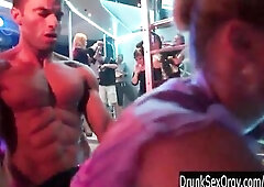 Astonishing nymphos screwing big rods in club