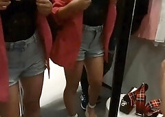Fitting Room Risky Public Sex - Amateur Couple Caught Fuckin