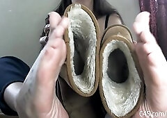 Stinky Uggs , Worn Shoes, Foot Fetish. Perspired Feet. Foot Worship, Foot Thrall, Merely Fans FlawlessMel